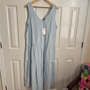 Quince Light Blue Maxi Dress